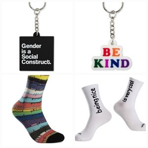 NIB!!! THE PHLUID PROJECTSocks & Keychains Gift Box-Celebrate LGBTQ+ Pride Month